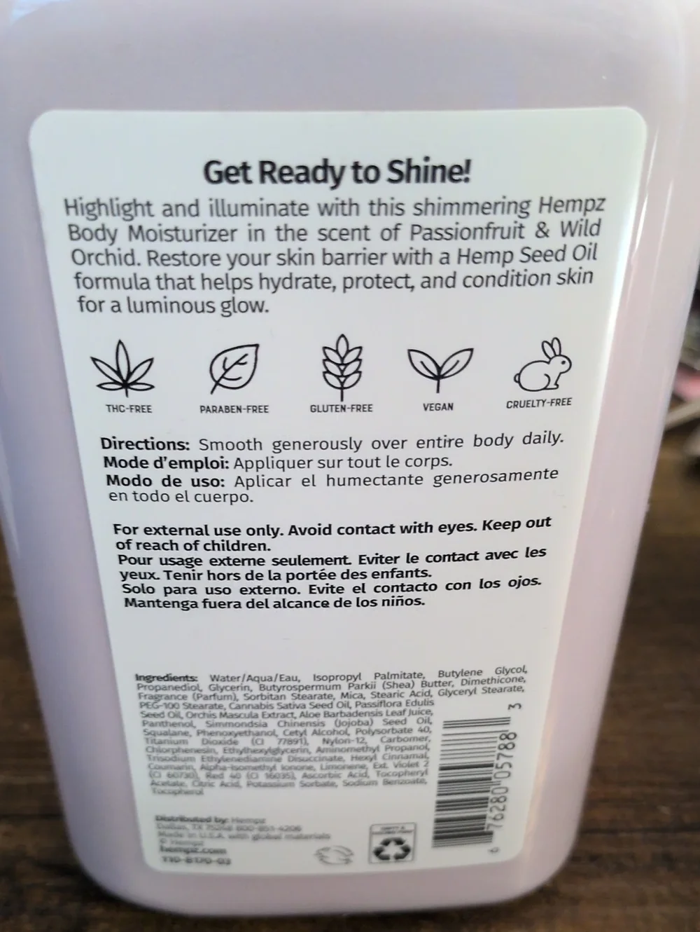 HEMPZ Star Dust Body Moisturizer - Passion Fruit And Wild Orchid